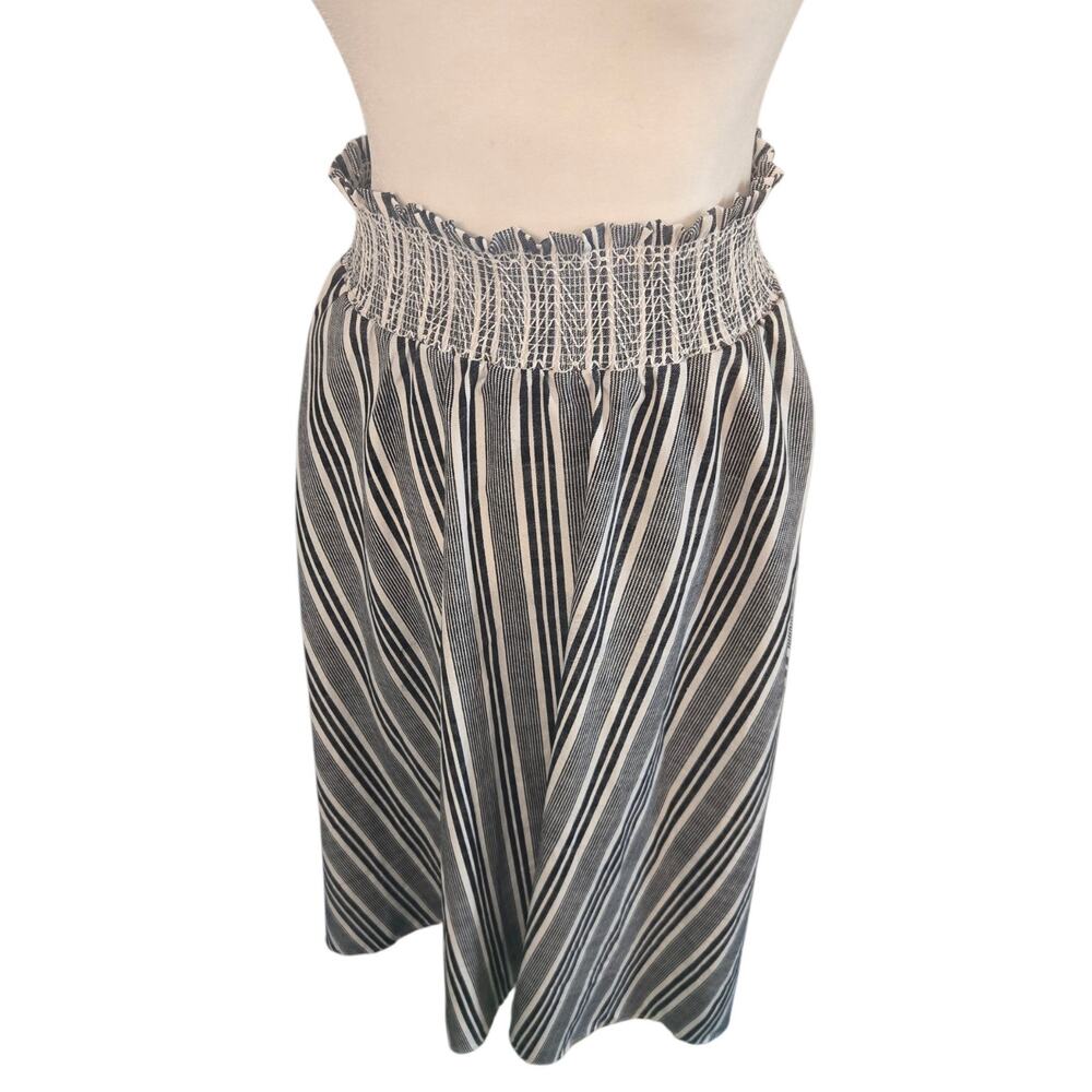 Flint & Moss Boho Maxi Skirt Womens XL Black Striped Long Flowing Gypsy Festival - Picture 2 of 8